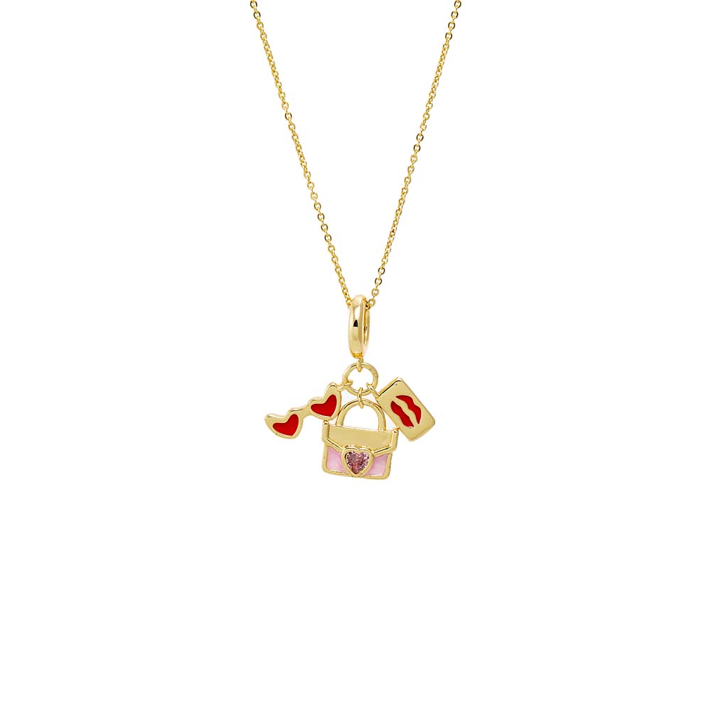 Gold Mail Trinket Charm Necklace - Adina Eden's Jewels
