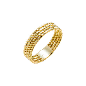 Gold / 5 Solid Multi-Row Twisted Eternity Band - Adina Eden's Jewels