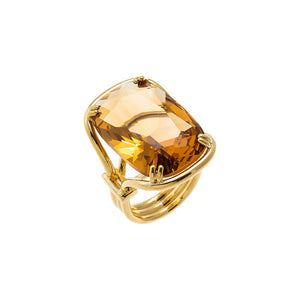 Topaz Yellow Yellow Toopaz Large Eemerald Statement Ring - Adina Eden's Jewels