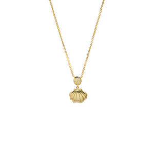 Gold Shell Pendant Necklace - Adina Eden's Jewels