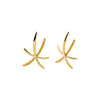 Gold Solid Thin Star Fish Stud Earring - Adina Eden's Jewels