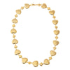 Gold Puffed Heart Link Necklace - Adina Eden's Jewels