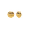 Gold Gold Ribbed Dome Stud Earring - Adina Eden's Jewels