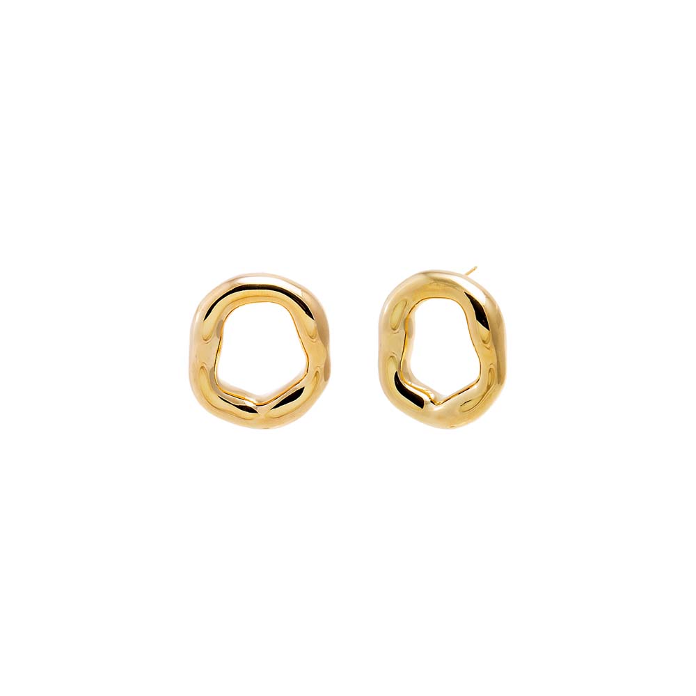 Gold Mini Abstract Stud Earrings - Adina Eden's Jewels