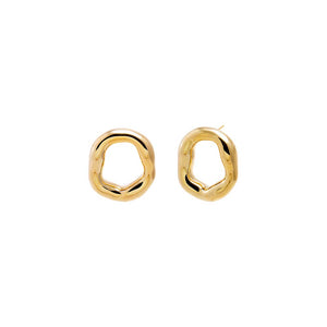 Gold Mini Abstract Stud Earrings - Adina Eden's Jewels