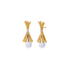 Pearl White Gold Tassel Pearl Drop Earring - Adina Eden's Jewels