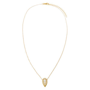 Pave Teardrop Stone Pendant Necklace - Adina Eden's Jewels