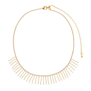 Mini Fringe Detail Choker Necklace