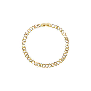 Gold CZ Pave Cuban Bracelet - Adina Eden's Jewels