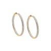 Gold / 40MM CZ Pavé Chunky Hoop Earring - Adina Eden's Jewels