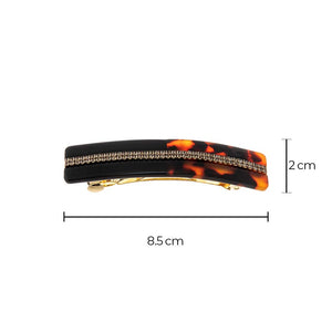 Double Row Rhinestone Tortoise Hair Barrette - Adina Eden's Jewels