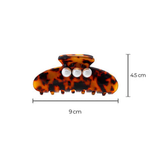Triple Pearl Tortoise Claw Clip - Adina Eden's Jewels