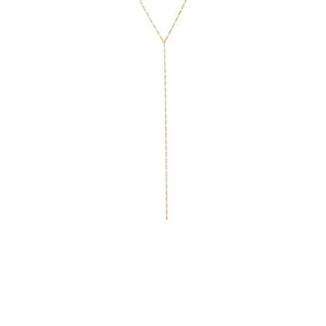 White White Enamel Beaded Chain Lariat Necklace - Adina Eden's Jewels