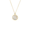 White Pave Multi Charm Coin Pendant Necklace - Adina Eden's Jewels