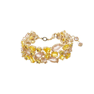 Light Yellow Mix Match Colored Super Wide Tennis Bracelet - Adina Eden's Jewels