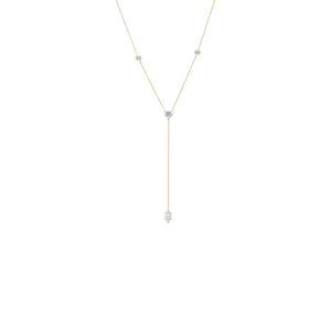 Lab Grown Diamond Marquise/Heart Lariat Necklace