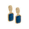 Blue Colored Gem Drop Earrings - Adina Eden's Jewels