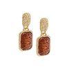 Brown Colored Gem Drop Earrings - Adina Eden's Jewels