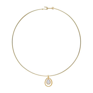 Mother Of Pearl Open Teardrop Charm