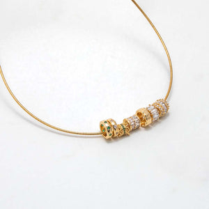 Scattered Baguette Wide Round Charm