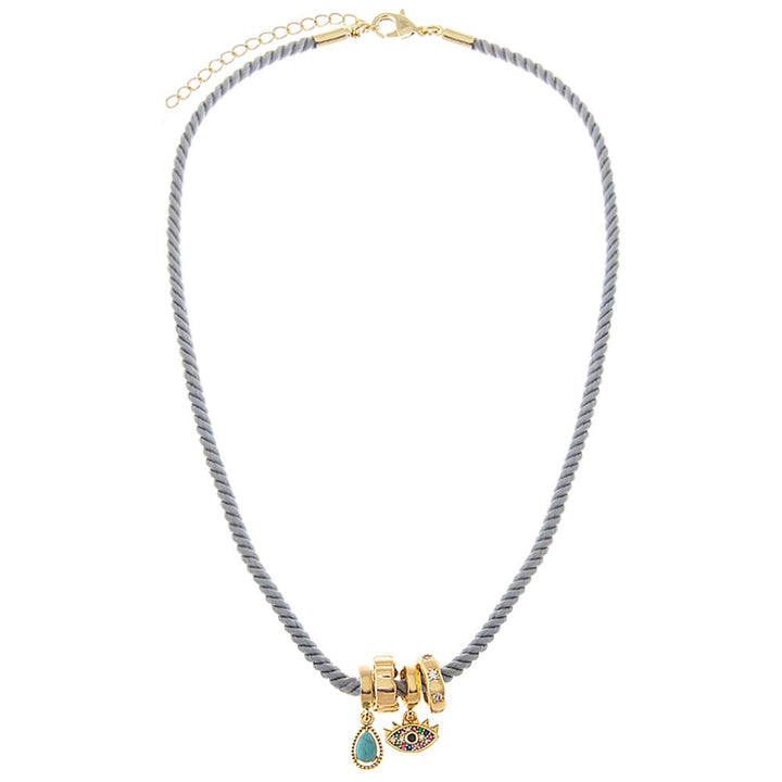 Colored Twisted Cotton Rope Necklace – Adina Eden