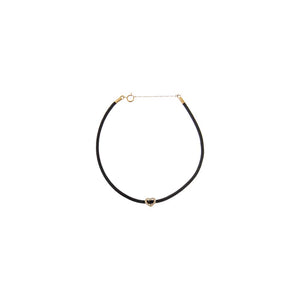 Diamond Heart Cutout Rope Chain Bracelet 14K