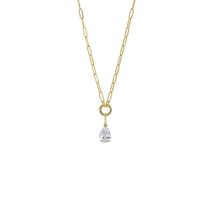 Colored CZ Pear Charm