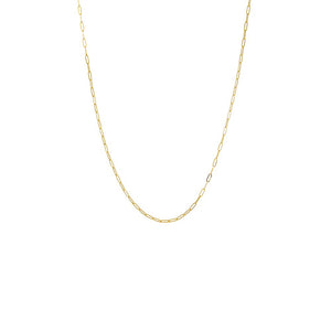 Small Paperclip Necklace 14K