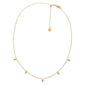 Mini Ball Station Choker Necklace 14K