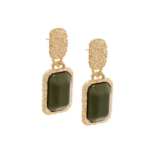 Colored Gem Drop Earrings - Adina Eden's Jewels