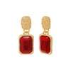 Red Colored Gem Drop Earrings - Adina Eden's Jewels