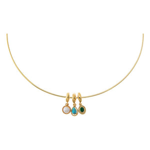 Summer Dangling Solid Thin Wire Choker Necklace