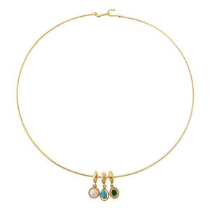 Turquoise CZ Teardrop Charm