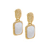 White Colored Gem Drop Earrings - Adina Eden's Jewels
