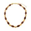 Brown Bead and Gold Accent Necklace - Adina Eden's Jewels