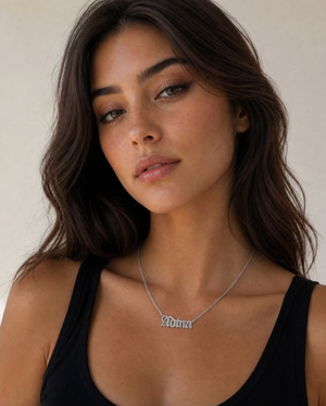 Gothic Nameplate Choker - Adina Eden's Jewels