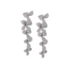 Silver Pave Multi Flower Drop Stud Earring - Adina Eden's Jewels