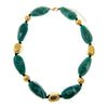 Chunky Green & Gold Bead Necklace - Adina Eden's Jewels