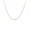 Gold CZ Half Graduated Tennis Necklace - Adina Eden's Jewels