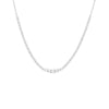 Silver CZ Half Graduated Tennis Necklace - Adina Eden's Jewels