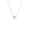 Gold / 12MM CZ Heart Shape Pendant Necklace - Adina Eden's Jewels
