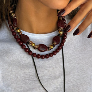 Bandana Wrap Gold Bead Necklace - Adina Eden's Jewels