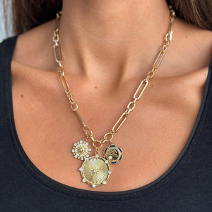 Multi Medallion Charm Necklace - Adina Eden's Jewels