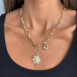 Starburst Pendant Toggle Necklace - Adina Eden's Jewels