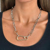 Two Tone Paperclip Chain Necklace - Adina Eden's Jewels