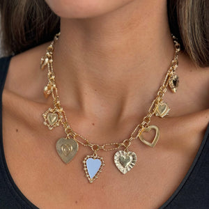 Heart Medallion Link Necklace - Adina Eden's Jewels