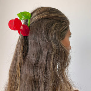 Tart Cherry Hair Claw Clip - Adina Eden's Jewels