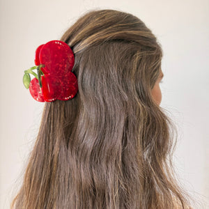 Rhinestone Embellished XL Cherry Claw Clip - Adina Eden's Jewels