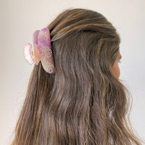 Rhinestone Pink Tie Dye Claw Clip - Adina Eden's Jewels