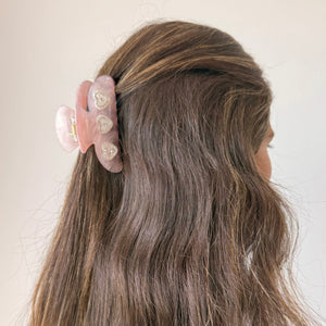 Triple Heart Rhinestone Claw Clip - Adina Eden's Jewels